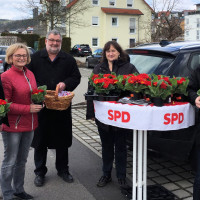 Der SPD-Ortsverein verteilte auch dieses Jahr österliche Blumengrüße